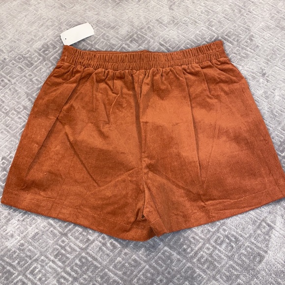 Burnt Orange High Waisted Shorts - Picture 3 of 3